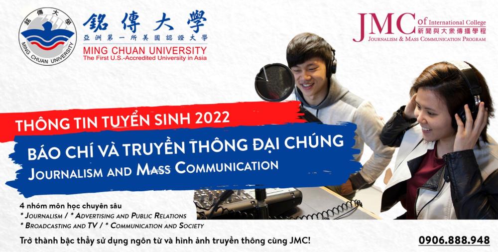 Thông tin tuyển sinh chương trình Cử nhân Quản trị Kinh doanh chuyên ngành Báo chí và Truyền thông đại chúng Minh Truyền (Đài Loan)
