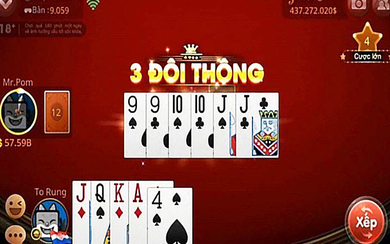 Tìm hiểu xem việc chơi 3 đôi bài liên tiếp có thể chặn được đôi 2 không?