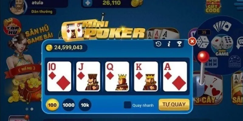 Cách chơi Mini Poker từng bước