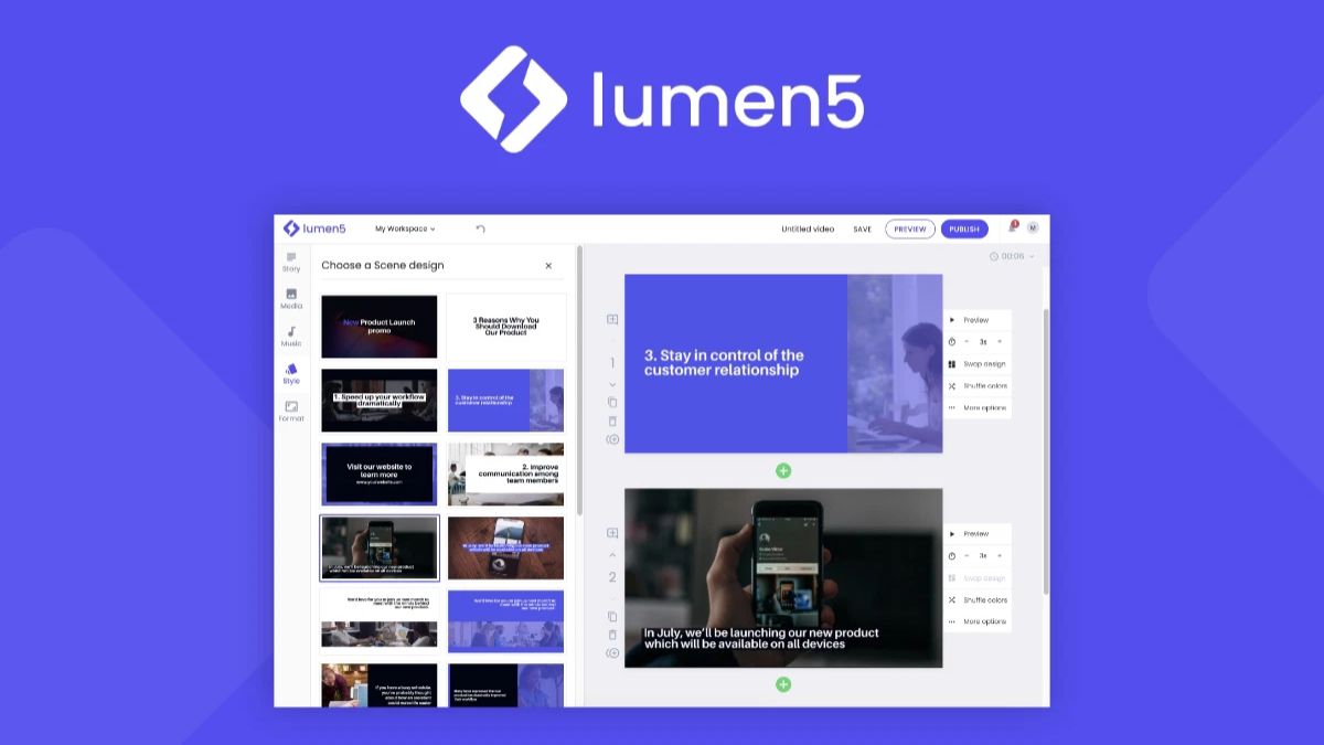 Lumen5 công cụ tạo video bằng AI
